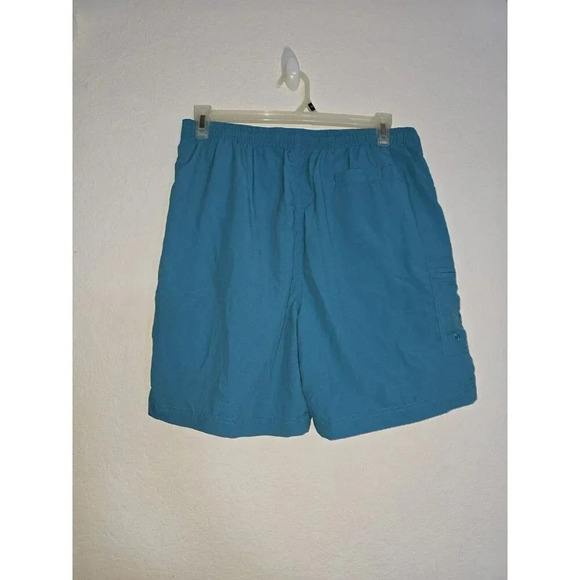 Tommy Bahama Swim Trunks Shorts Men's L Blue Mesh Lined Cargo Zip Pocket - Picture 2 of 13